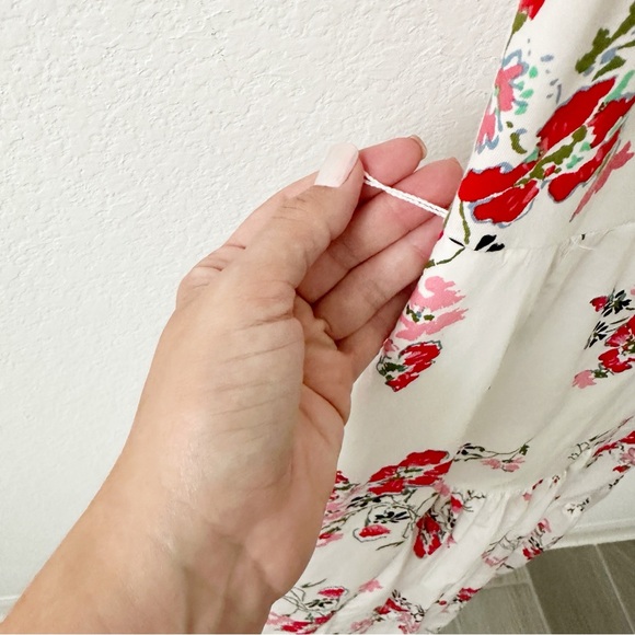 LAST CHANCE Rebecca Taylor Marguerite Floral Dress Off The Shoulder Poplin - Picture 11 of 12